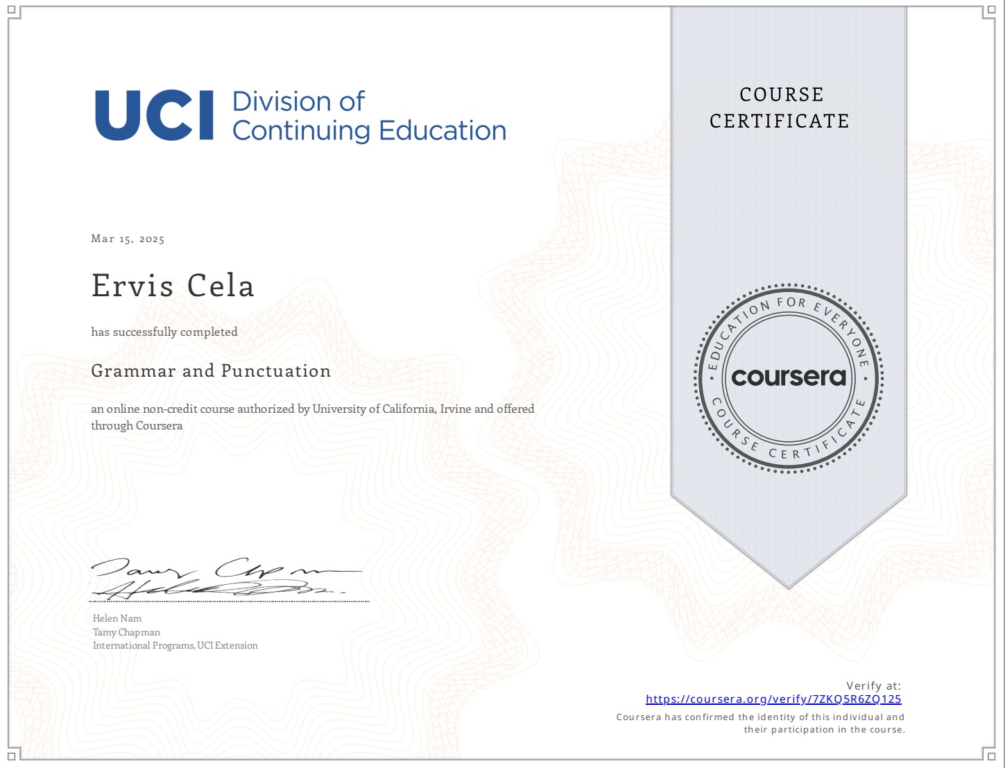 Certification 7