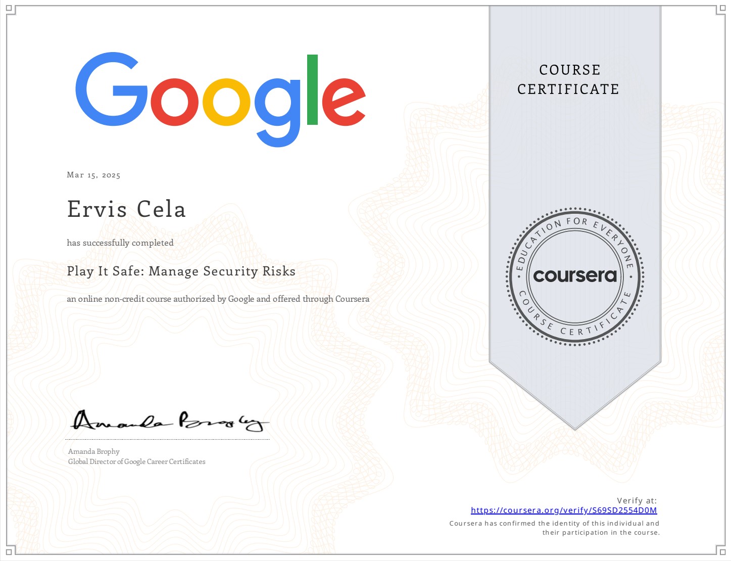 Certification 8